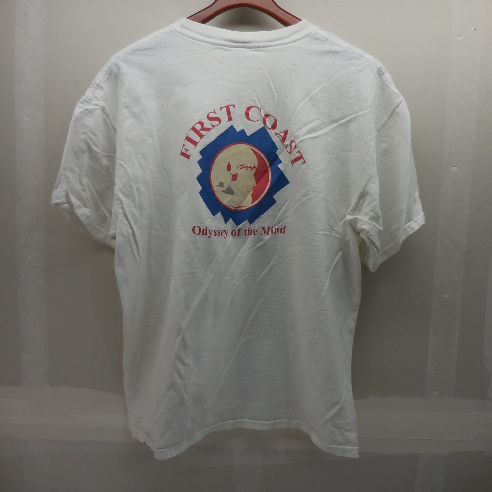 M&O Knits First Coast Odyssey of the Mind White T-Shirt XL Heavyweight Cotton